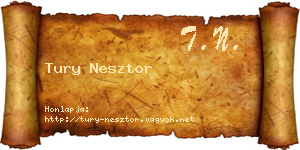 Tury Nesztor névjegykártya